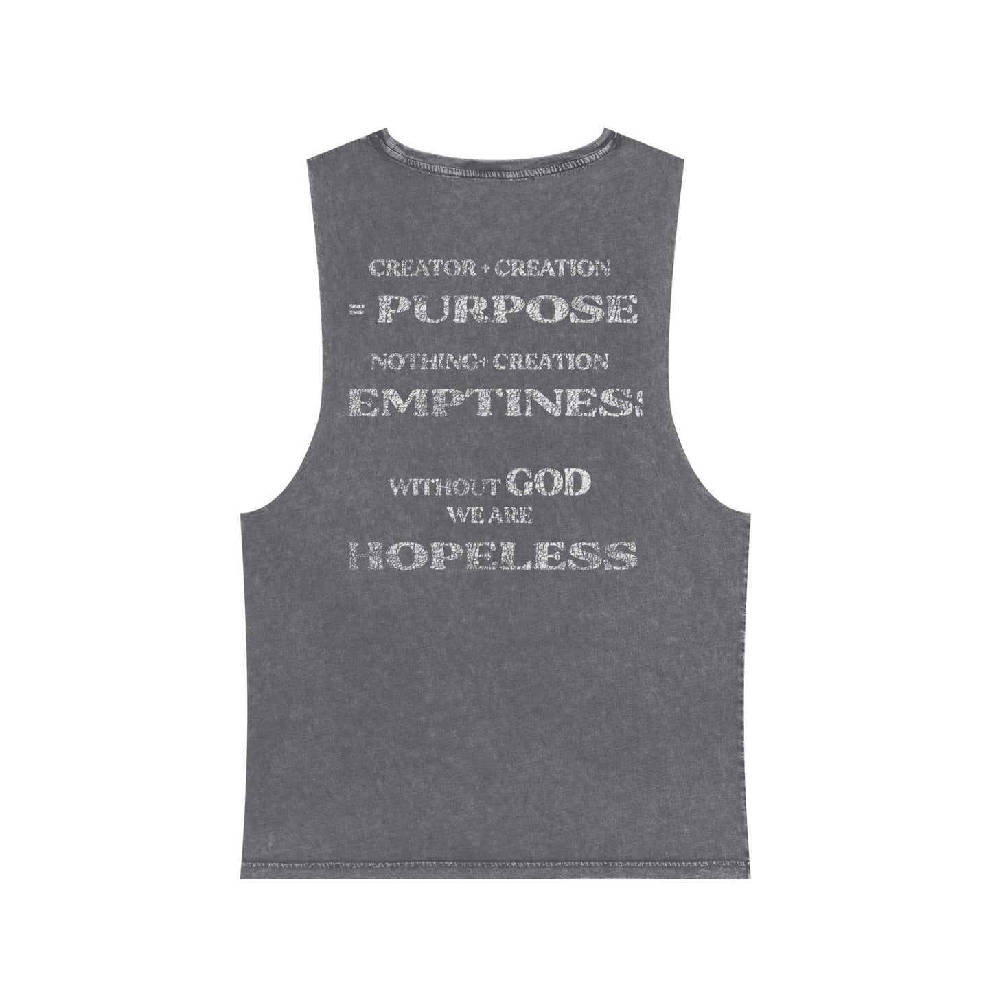 Vintage Christian Tank Top Creation Creator Purpose Tee