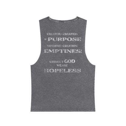 Vintage Christian Tank Top Creation Creator Purpose Tee