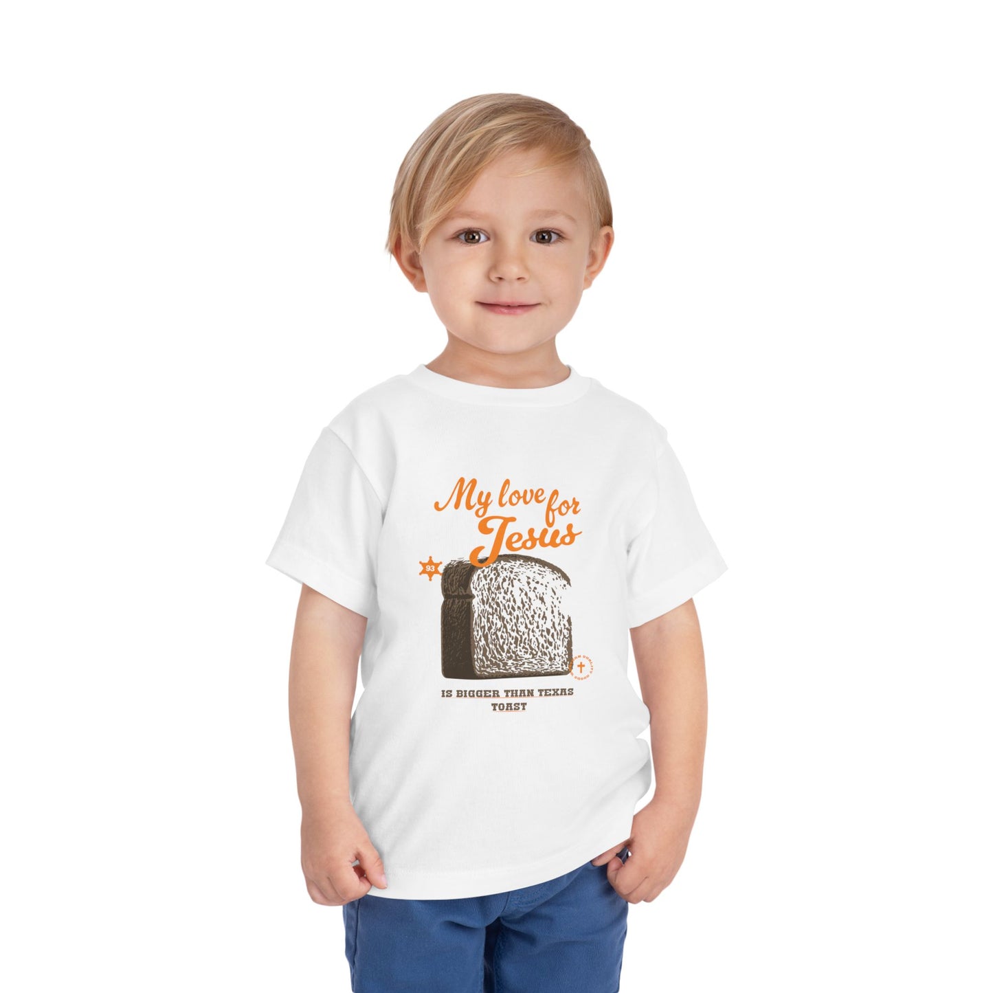 Mi amor por Jesús - Camiseta de manga corta inspirada en la fe para niños pequeños