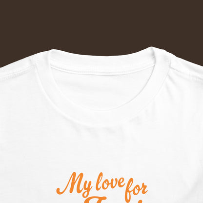 Mi amor por Jesús - Camiseta de manga corta inspirada en la fe para niños pequeños